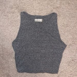 Grey Abercrombie & Fitch crop top